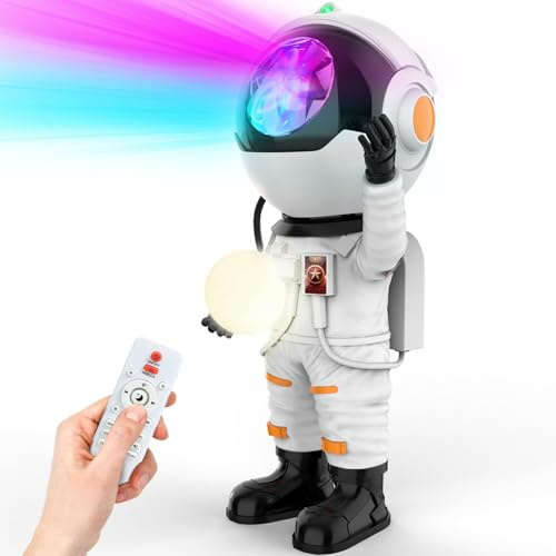 Anysun Proiettore Stelle Soffitto di Astronauta, Luce Notturna con Telecomando e Timer, Proiettore Galassia Soffitto Aurora per Camera da Letto, Cameretta dei Bambini, Decorazioni per la Stanza, Feste