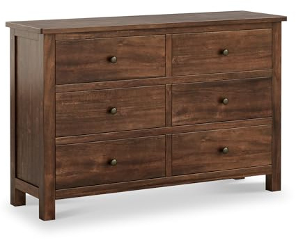 RoselandFurniture Duchy Acacia Large 6 Drawer Chest of Drawers