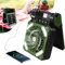 Waiybbit Camping Fan with LED Light 4 Speeds Solar & USB Rechargeable Fan 10000mAh Power Bank Green 17 x 22.2 x 6 cm