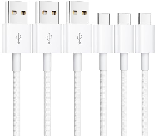 3Pack 1M IPhone 15/16/17Charger Cable,USB A to USB C Charging Cable for iPhone 16/ 16E(SE4)/ 16 Pro Max/16 Plus, iPhone 15/15 Pro Max, AirPods, AirPods 4, Pro 12.9/11/Air USB C Charger power Cord