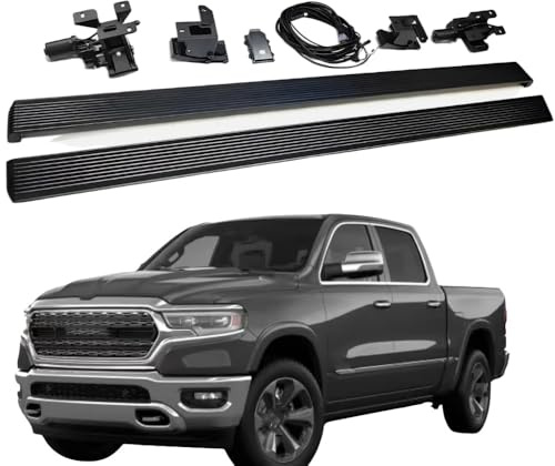 Marchepied électrique déployable compatible avec Dodge RAM 1500 2019-2023 - Marchepied latéral - Noir