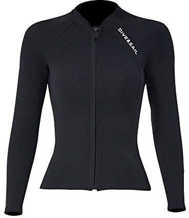 DIVE SAIL 2mm Wetsuits Women Long Sleeve Jacket Diving Skin Suit Top for Scuba Diving Snorkeling Surfing Swimming