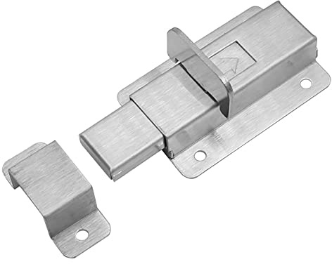 Catenaccio per porte, 1 serratura a cilindro for porta in acciaio inossidabile 304 - Robusta scorrevole for porte, finestre, armadi e altro