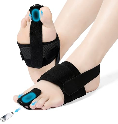 Fefod Férula para Dedo en Martillo, 2 PCS Férulas para los Dedos del Pie para Mujere y Hombre, Reutilizables Soporte de Puntera Ajustable en Forma de U para Fracturas de Dedos de Los Pies, Esguince