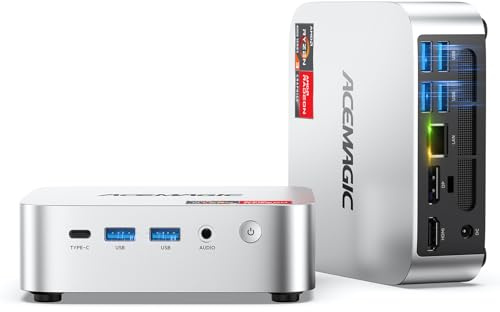 ACEMAGIC K1 Mini PC, AMD Ryzen 4300U 28W Processor, 16GB DDR4 RAM 256GB M.2 SSD (Beat 3300U/N150/N97) Mini Computers 11 Pro, HDMI+DP1.4 Dual 4K UHD, Gigabit Ethernet Mini Desktop PC