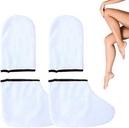 Gants en de paraffine | Gants de soin des mains et des pieds, accessoires réutilisables en paraffine | Pour la maison, la pédicure, le spa, la routine quotidienne, les soins de beauté, le