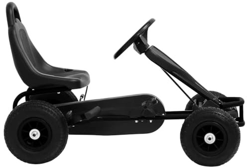 Generico Go Kart a Pedali con Pneumatici Nero,Veicoli a Spinta e a Pedali