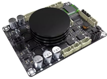 Snorvixre Scheda amplificatore stereo, 50 W + 50 W, modulo amplificatore doppio canale classe D per uso e studio, modulo amplificatore portatile