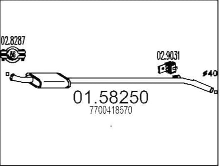 MTS Company 01.58250 Middle Silencer