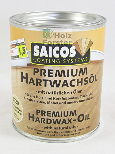 SAICOS Premium Hartwachsöl 3320 Ultramatt Plus farblos, 0,75 Liter