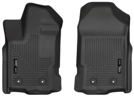 Husky Liners Weatherbeater Floor Mats | Fits 2019-2023 Ford Ranger, SuperCrew (Crew Cab) & SuperCab (EXT Cab) | Front Row, 2-pc Black - 13411