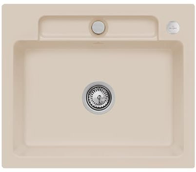 Villeroy & Boch Siluet 60 S Almond – 3346 02 AM Keramikspüle Exzenterbetätigung
