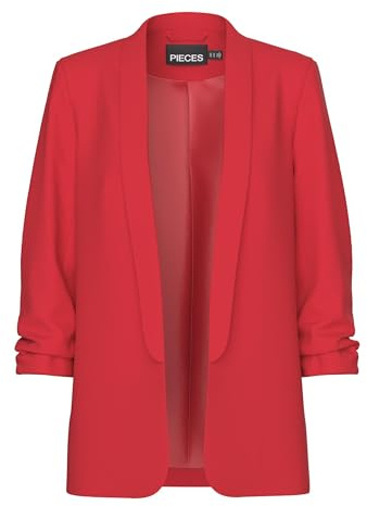 PIECES Pcboss 3/4 Blazer Noos Blazer, Rojo (Rojo), XL para Mujer