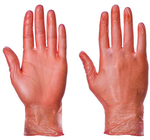 kraftd Vinyl Gloves Multi-Purpose Powder Free Disposable Glove Pack of 100 Pairs Gloves