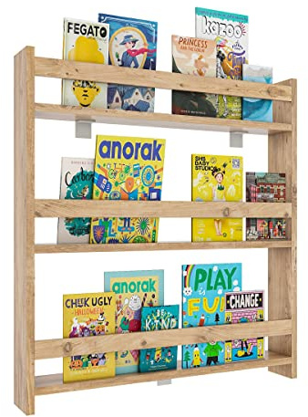 VCM Wandregal 70x10x80 cm 3 Fächer Holzwerkstoff Aufbewahrung