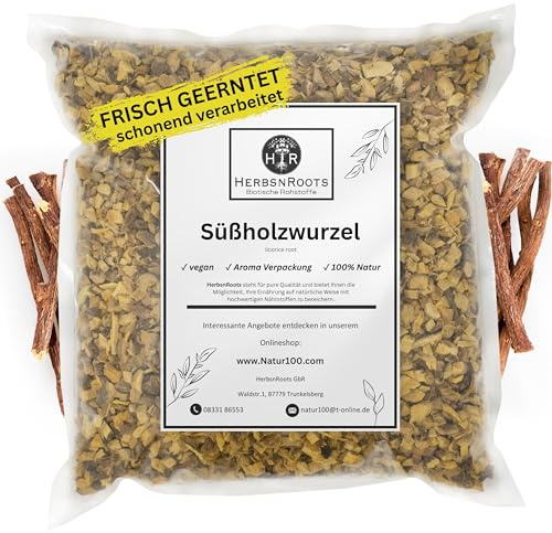 Süßholzwurzel Reizdarm Tee • Lakritzholz 500g • Erste Wahl • intensiver Geschmack • HerbsnRoots