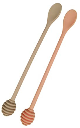 Cabilock 2 Piezas Miel De Madera Cazo De Cuchara De Miel Cucharón Tarro De Miel Agitador De Jarabe Jarabes De Cafe Cucharón De Madera Palo De Panal Palo De Miel Cuentagotas Acero Inoxidable