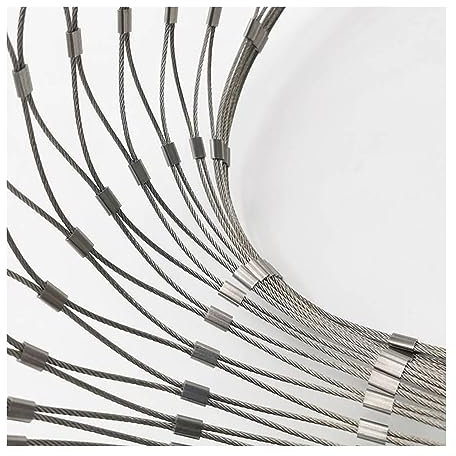 WECLMH Red De Cuerda De Alambre De Acero Inoxidable, Malla Cables Flexibles Cerca, Resistencia Al Impacto Frontera Protección Red Anticaída, Seguridad Patio Granja Jardín Red (Color : Silver, Size :