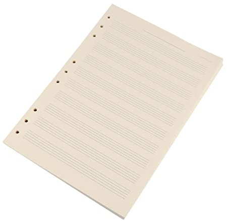 CAXUSD 100blätter Notizbuch Nachfüllpapier Für Musiker Reihen Hochwertiges Manuskriptpapier Geeignet Für Komposition Und Notizen Für Schüler Und Musikliebhaber