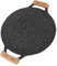 Tissting Koreanische BBQ Grillpfanne 33cm Runde Antihaft Grillplatte, Outdoor Camping Tragbare BBQ Grill Pfanne mit Holz Griff, Eisen Korea Teppanyaki Bratpfanne für Gaskocher(33cm)
