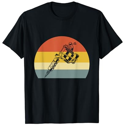 Tatouage Rétro Coucher De Soleil Tatouage Pistolet Tatouage Artiste Tatouage T-Shirt