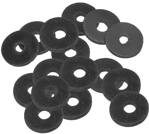 PATIKIL 16pz Rondelle Piatte in Gomma M5, Rondella Piatta 5mm ID x 18mm OD x 2mm Spessore Anello Tenuta Separatore Guarnizione per Tubo Rubinetto Tubo Acqua Bullone Fissaggio, Nero