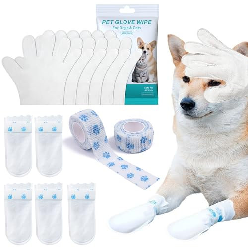 GKgyeus Disposable Dog Boots - 26Pcs, S Size, White - Paw Protection, Indoor/Outdoor Walking