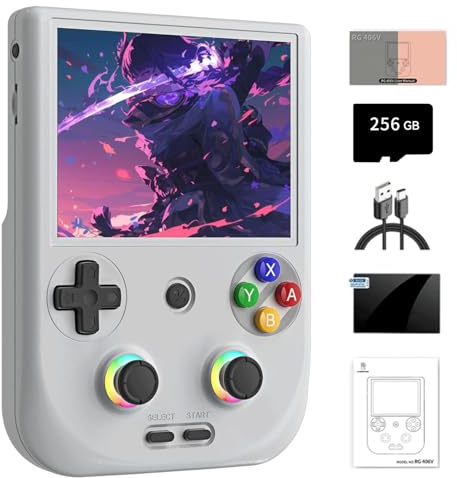 NULA RG406V Retro Handheld Game Console with 256G TF Card / 9000+ Games Android 13 Unisoc T820 Processor, 4 Inch IPS Touch Screen Arcade Video Game Consoles, Supports 5G WiFi Bluetooth