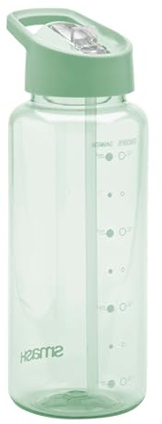 Smash 1 Litre Water Bottle with Water Timings, Sage