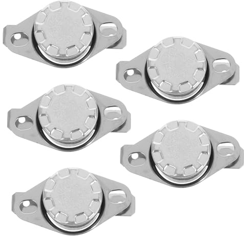 iplusmile 5 Stück Thermoregler Thermostat Temperaturschalter Trennschalter Normalerweise Geschlossen Elektrisch Thermisch Mechanisch Temperaturregler Warmwasserbereiter