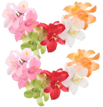 Cabilock 12 pezzi Mollette per Capelli con Fiori Boho Colorate Resistenti al Sbiadimento Clip Floreali Artificiali per Donne e Ragazze Accessori Eleganti per Spiaggia e Viaggi