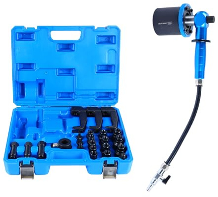 Pneumatischer Diesel Injektor abzieher 27tlg,Einspritzdüsen Ausbau Werkzeug mit 19 adaptern, pneumatischer Einspritzdüsenabzieher für Common-Rail Injektoren, kompatibel mit Bosch Delphi Denso Siemens