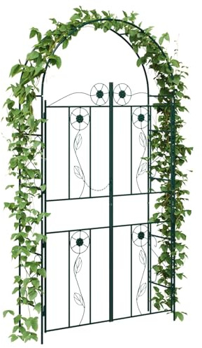 vidaXL Arche de Jardin Uni Vert 115 x 37 x 226 cm, Design pour Jardin et terrasse, Structure rectangulaire, Style Moderne, Matériaux durables pour extérieurs