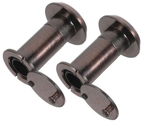 jojofuny Mirilla de Puerta Gran Angular 220° Aleación de Zinc 16 Mm Diámetro Color Rojo Antiguo para Puertas de 3,9-5,9 Cm Grosor 2 Piezas, Seguridad y Privacidad para Apartamento y Hogar