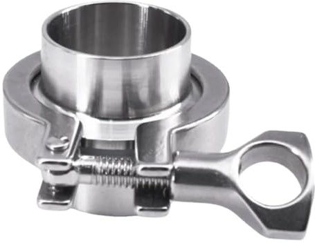 0.5 1.5 2 3 4 5 6 8 10 Tri Clamp Set SUS 316L Stainless Assembly Weld Ferrule Pipe Fitting (SUS316L PTFE,51mm K77.5)