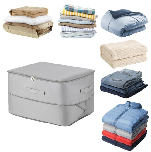 Casa Corner Sac De Compression Ultime, 66L 132L Sacs De Rangement Sous Vide Auto, vêtements, double couche,gain de place maximal (Gris, 66L)
