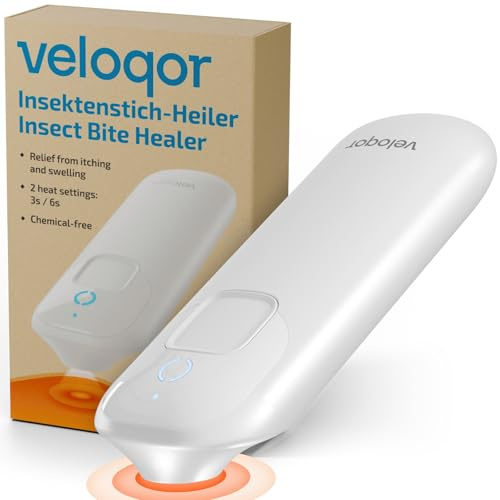 Veloqor Bug & Mosquito Bite Relief Device, Dual-Mode Heat & Night Light