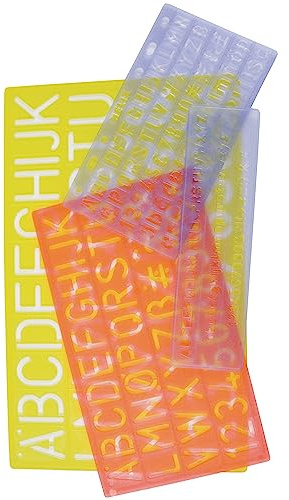 Lettering Stencil Set 5mm 10mm 20mm 30mm