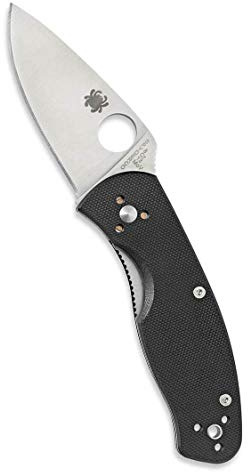 Spyderco Vuxenkniv Persistence G-10 fällkniv med rak kant, enhandskniv, svart, en storlek
