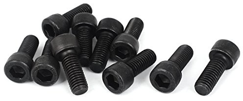 sourcing map 10 Stück 1.5mm Steigung M10 x 25mm Innensechskant Schlüssel Schrauben Kopf Kappe Zylinderkopfschrauben