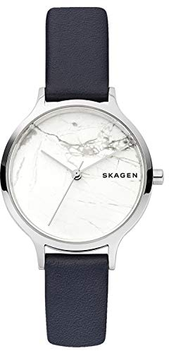 SKAGEN Damen Analog Quarz Uhr mit Leder Armband SKW2719