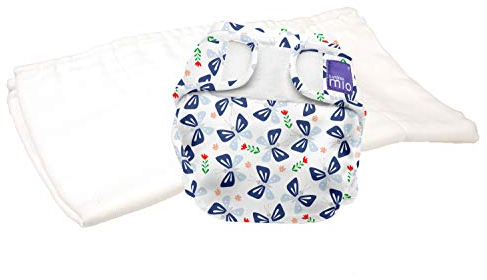Bambino Mio, Mioduo All-in-Two Stoffwindel, bio chemikalienfreie Windel, Schmetterlingsblüte, Size 1 (<9Kgs)