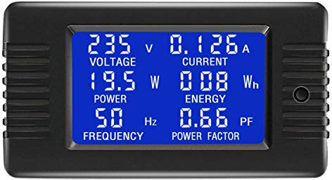 AC 80-260V 100A CRS-022B Display LCD Digitale Tensione di corrente Potenza Frequenza di energia Fattore Multimetro Amperometro Voltmetro con trasformatore di corrente Split Core 100A