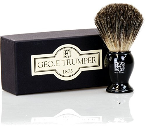 Geo. F. Trumper PB Range SMALL Shaving Brush with Pure Badger Hair Black