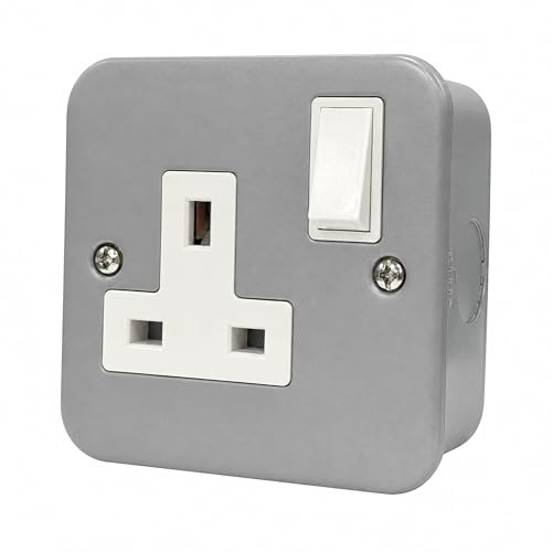 STATUS: Metal Clad Wall Socket with a Switch (1 gang) / 13 amp, single box / S1G13AMCWSX5