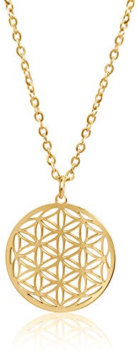 Nuoli® Blume des Lebens Kette Damen (45 + 5cm verstellbar) Halskette mit Lebensblume Anhänger für Frauen & Mädchen