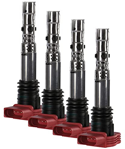 BESTPRICE ATP 4x Zündspule 4-polig Zündmodul Stabzündspule Passend für A udi A4