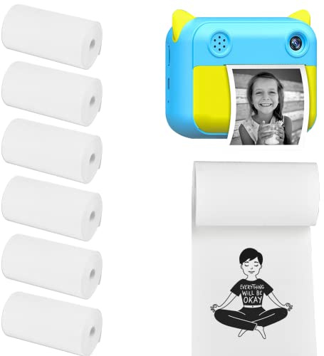 SIYINGSAERY 6 Pcs Thermopapierrolle 57mm x 6m x 30mm Ec-Cash Thermorollen Thermopapier Kassenrollen Thermo-Bonrollen Druckpapier für Kinder-Sofortdruckkamera