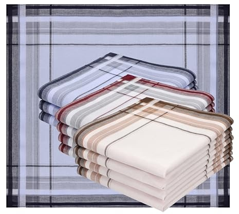 Betz 12er Stofftaschentücher - Herrentaschentücher - Männertaschentücher aus 100% Baumwolle - 40x40 cm - Set LUX 1 Farbe LUX 1 - Dessin 10