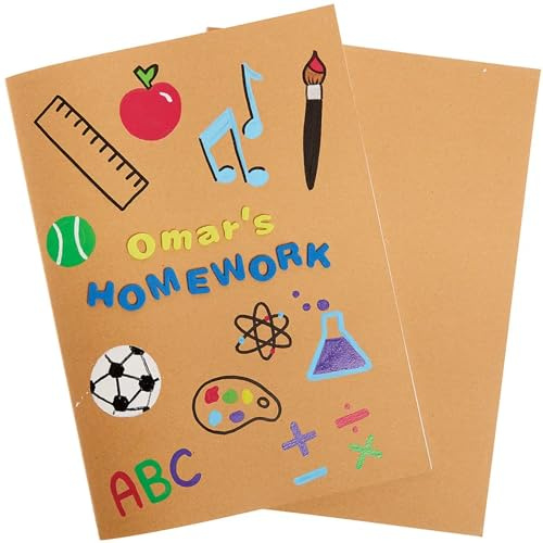 Baker Ross FX309 A4 Skizzenbücher - 3er Pack, Skizzenblock für Kinder und Erwachsene, Zeichenblock für Schulen, Zeichenpapier